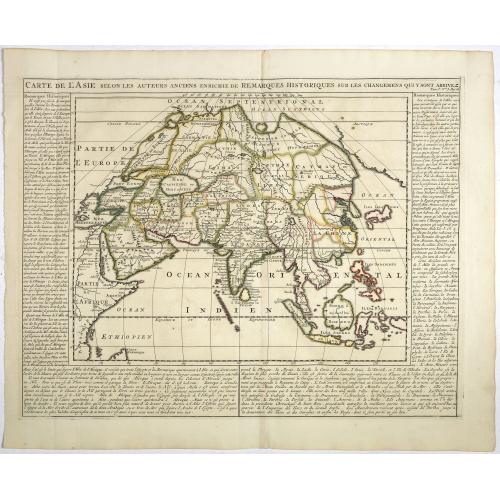 Old map image download for Carte de l'Asie selon les auteurs anciens enrichie de remarques historiques sur les changements qui y sont arrivez.