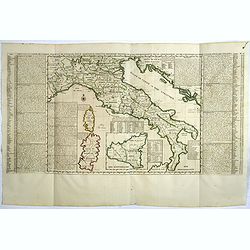 Nouvelle Carte De L'Etat Present De L'Italie Pour Parvenir par Une Methode Nouvelle A La Connoissance De La Geographie Et De L'Histoire.