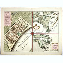 Grondvlakte van Nieuw Orleans, de Hoofdstad van Louisiana [with] De Uitloop vande Rivier Missisippi [and] De Oostelyke ingang van de Missisippi met een Plan van het Fort .