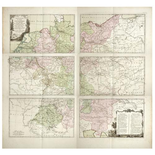 Old map image download for Nouvelle carte géographique des postes et autres routes d'Allemage,