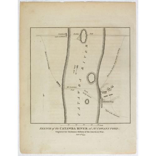 Old map image download for Sketch of the Catawba River at McCowan's Ford. . .