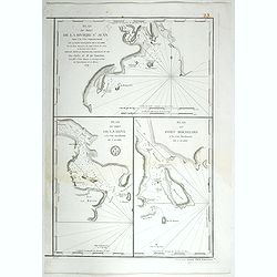 Plan du Port De La Riviere St. Jean Situe a la Cote Septentrionale De La Baie Francoise de L'Acadie. . . [with] Plan du port e la Heve . . . and Plan du port Rochelois. . .