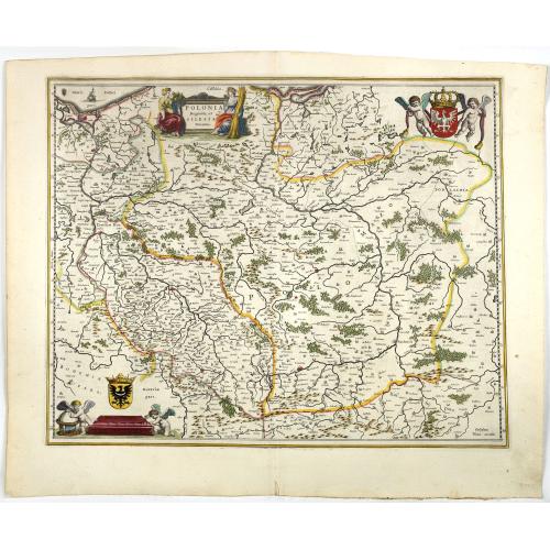 Old map image download for Polonia regnum et Silesia ducatus.