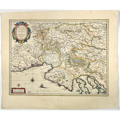 Old map image download for Karstia, Camiola, Histria et Windorum Marchia.