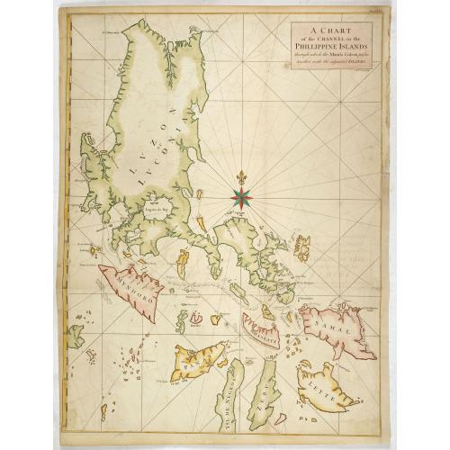 Old map image download for A Chart of the Channel in the Phillippine Islands . . .