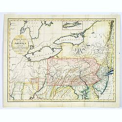 Map of the Middle States of America, comprehends New-York, New-Jersey, Pennsylvania, Delaware, and the Territory N.W. of Ohio.