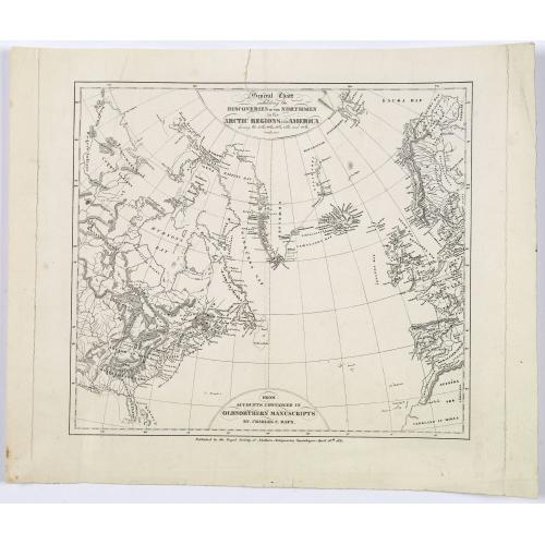 Old map image download for General Chart exhibiting the Discoveries of the Northmen in the Arctic Regions and America. . .