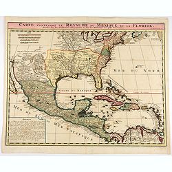 Carte contenant le Royaume du Mexique et la Floride.