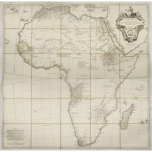 Old map image download for [2 sheet wall map] Afrique publiée sous les auspices de Monseigneur le Duc d'Orléans Prémier Prince du Sang..