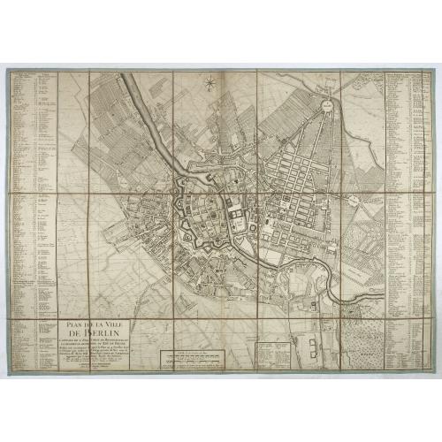 Old map image download for Plan de la ville de Berlin capitale de l'Électorat de Brandebourg et la résidence ordinaire du roi de Prusse. Berlin et Amsterdam, Sr. Neaulm, 1757.