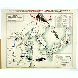 Map of Japan, Korea, Manchuria North China published by the International Sleeping Car Co.