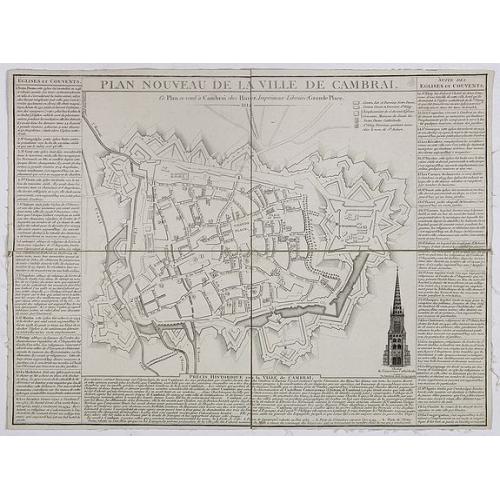 Old map image download for Plan nouveau de la ville de Cambrai.