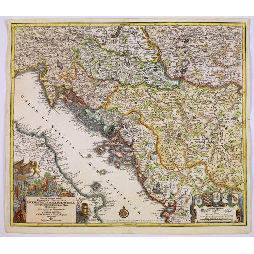 Old map image download for Nova et accurata.. Dalmatiae, Croatiae, Sclovoniae, Bosniae. . .