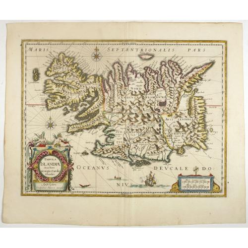 Old map image download for Tabula Islandiae Auctore Georgio Carolo Flandro.