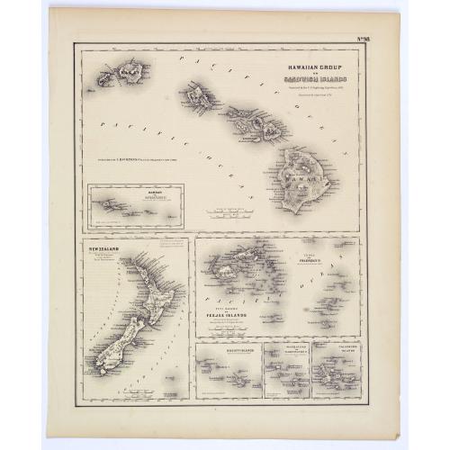 Old map image download for Hawaiian Group or Sandwich Islands.