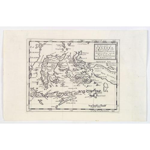 Old map image download for The Island of Celebes, or Macassar with the Islands of Banda, Amboyna. . .