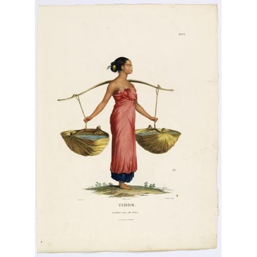 Old map image download for Timor. Canda, jeune fille Malaise. [plate XXVI]