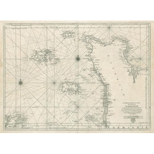 Old map image download for Carte Particuliere des Costes de Normandie