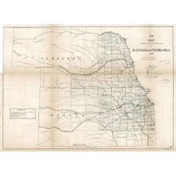 Map Showing the progress of the Public surveys in Kansas and Nebraska