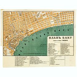 Baku (&#1041;&#1072;&#1082;&#1091;, Bak&#305;) city map, 1912