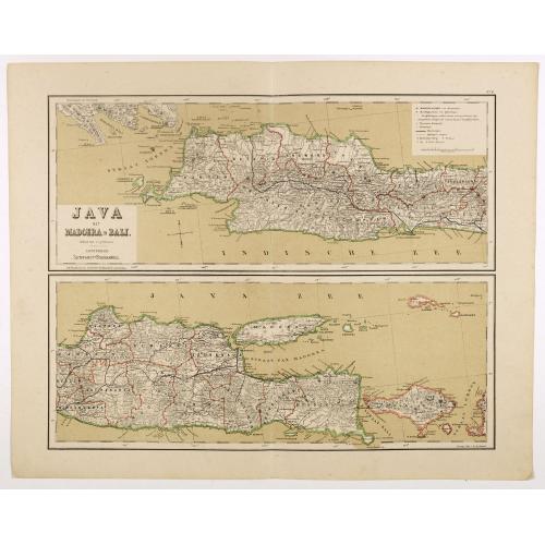 Old map image download for Java met Madoera en Bali. Schaal van 1:1750000.