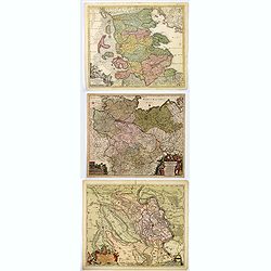 Comitatus Meursensis et annexarum dinastiarum. / Circulus Saxoniae Inferioris. . ./ Ducatus Slesvicensis. . . [Three maps]