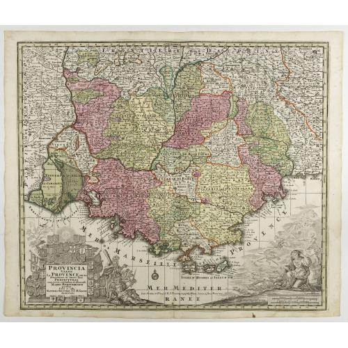 Old map image download for Provincia Gallis la Provence dicta..