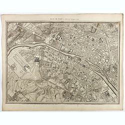 Plan de Paris Par Roussel Caqpt. Ingénieur en 1700.