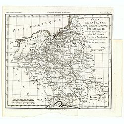 Carte de la Prusse, de la Grande et Petite Pologne, avec le démembrement des Palatinats de Cracovie et Sandomirz, faisant aujour d'hui partie de la Lodomerie.