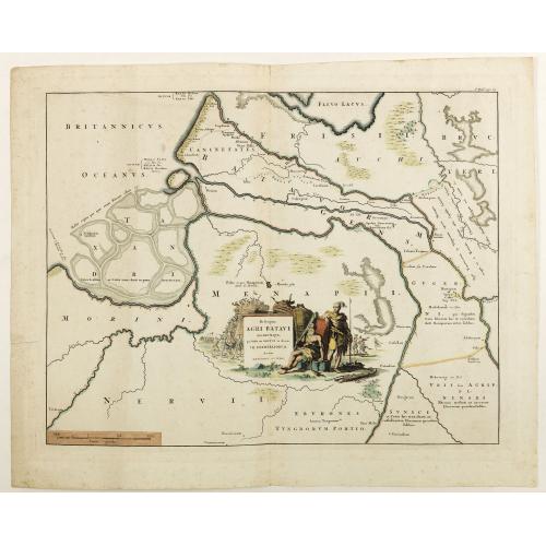 Old map image download for Descriptio Agri Batavi Aliorumque qui hodie cis Rhenum in dicione VII Foedereratorum Auctore Mensone Alting.