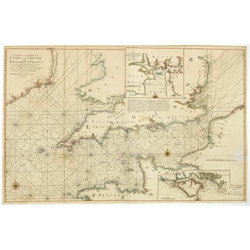 Old map image download for A new and correct chart of the channel between England & France..