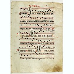 Leaf on vellum from a antiphonary.