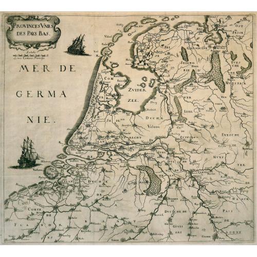 Old map image download for Provinces des Pays-Bas. (The Low Countries)