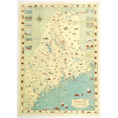 Old map image download for Maine. Its Recreation and History.