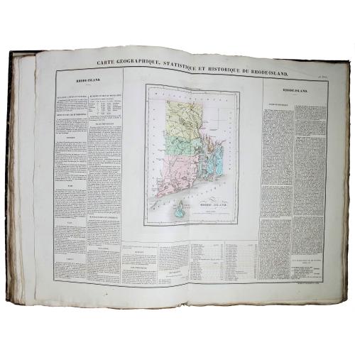 Old map image download for Atlas Gégraphique Statistique, historique et chronologique des deux Ameriques et des isles adjacentes; traduit de l'atlas exécuté en Amerique d'aprés Lesage, avec des nombreuses corrections et augmentations