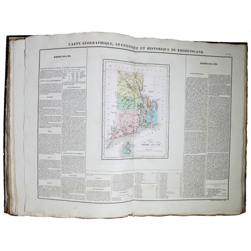 Atlas Gégraphique Statistique, historique et chronologique des deux Ameriques et des isles adjacentes; traduit de l'atlas exécuté en Amerique d'aprés Lesage, avec des nombreuses corrections et augmentations