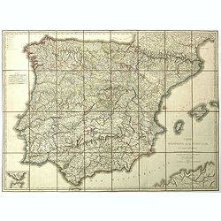 Carte d' Espagne et de Portugal en neuf feuilles. . .