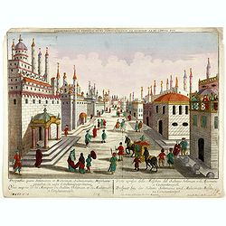 Prospectus, quem Solimanni et Mohameti. . . - Vue aupres de la Mosquee du Sultan Soliman, et de Mohamet . . .