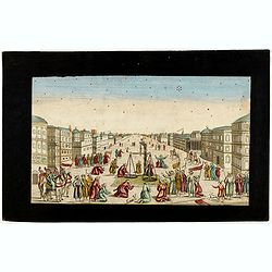 Imaginary view of a square with Muslims festival.