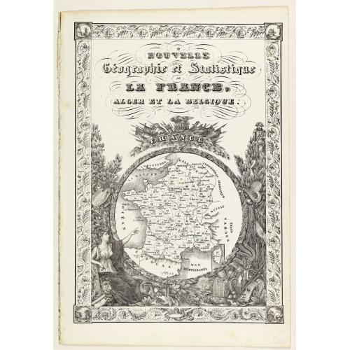 Old map image download for [Title page] Nouvelle géographie et statistique de la France, Alger et la Belgique.