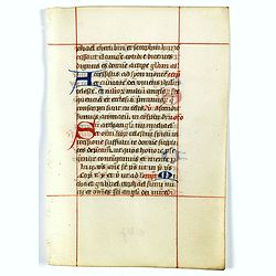 A leaf from a breviary.