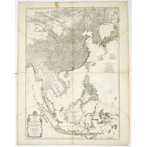 Old map image download for Seconde partie de la carte d'Asie contenant la Chine et partie de la Tartarie, l'Inde au-delà du Gange, les Isles Sumatra, Java, Borneo, Molusques, Philippines et du Japon.