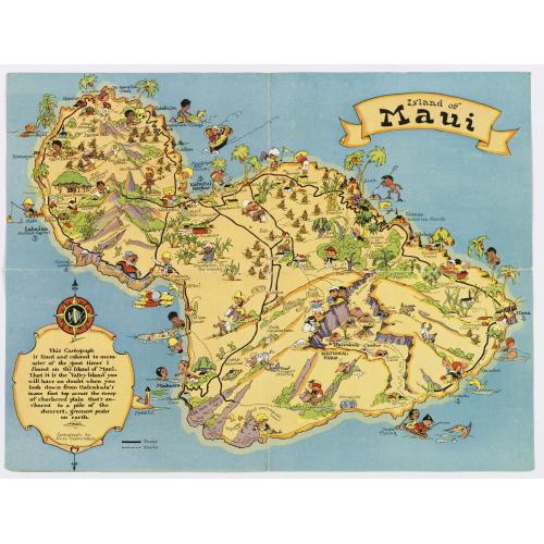 Old map image download for Island of Maui.