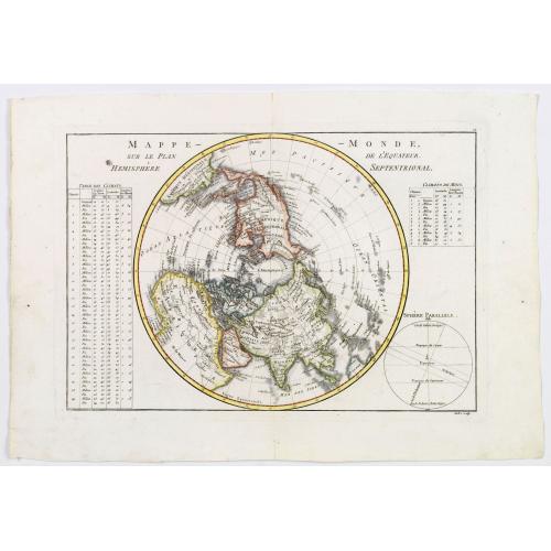 Old map image download for Mappe-Monde, sur le plan de l'Equateur, Hemisphere Septentrional.