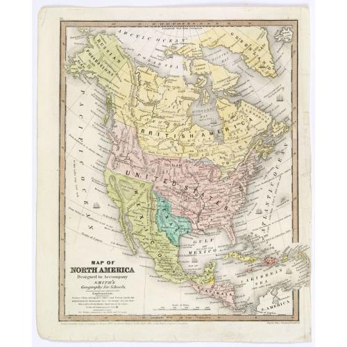 Old map image download for Map of North America. . .