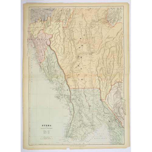 Old map image download for Burma and adjacent countries.