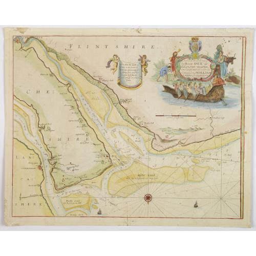 Old map image download for A New and Exact Survey of the River Dee or Chester-Water. . .