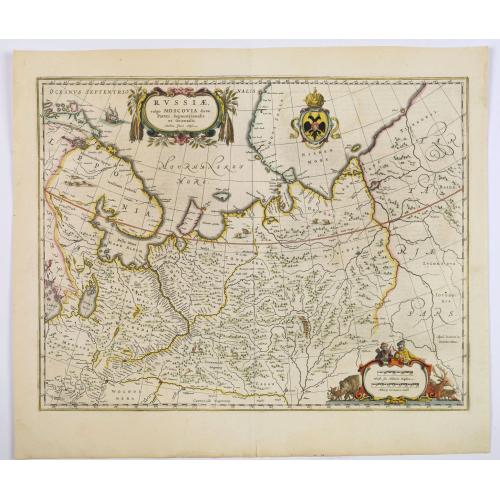 Old map image download for Russiae vulgo Moscovia dictae, Partes Septentionalis et Orientalis.