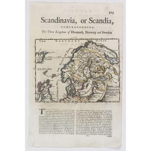 Old map image download for Scandinavia or the Kingdoms of Denmark, Sueden, Norway & Lapland.