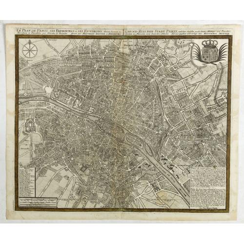 Old map image download for Le plan de Paris et ses Faubourgs et ses environs . . .